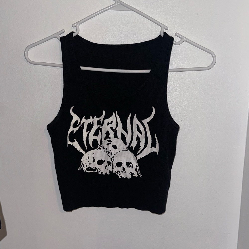 Eternal Black Graphic Tank Top